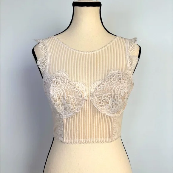 Victoria’s Secret Dream Angels Lined Stretch Lace Demi Bustier Camisole Bra 34C - Picture 4 of 15